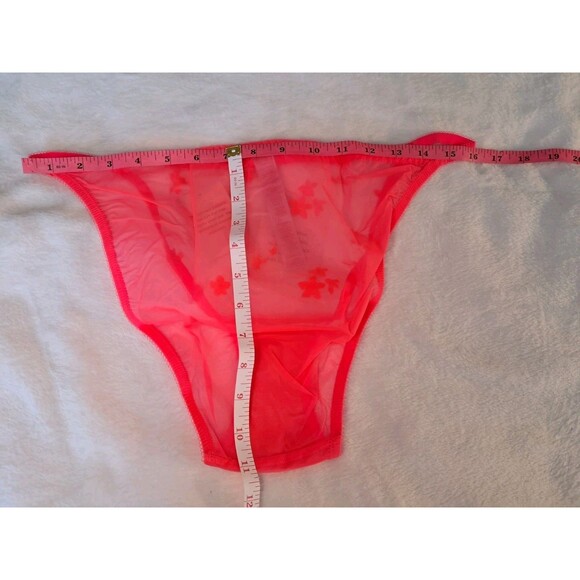 Savage x Fenty Foiled Sprigs Embroidered String Bikini Panties Pink Size 2X NWT - Picture 7 of 8